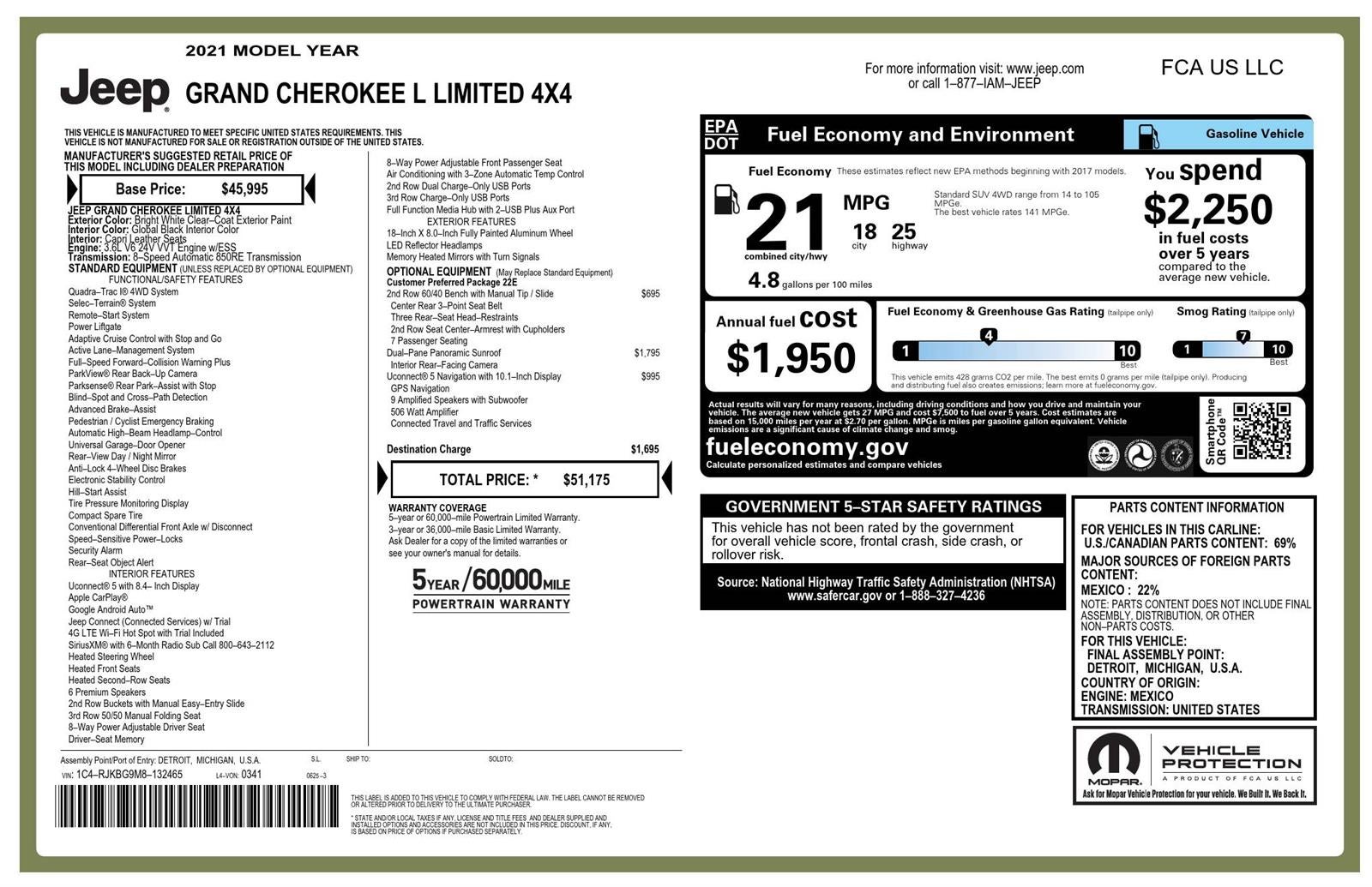 2021 Jeep Grand Cherokee L Limited 4x4