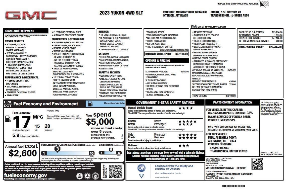 2023 GMC Yukon SLT