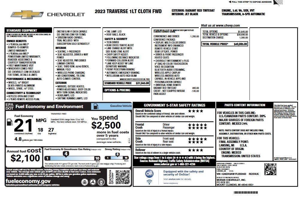 2023 Chevrolet Traverse LT Cloth