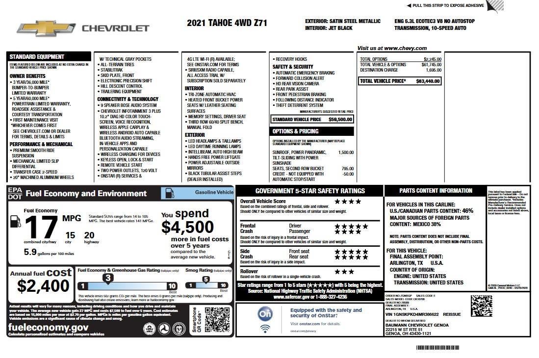 2021 Chevrolet Tahoe Z71