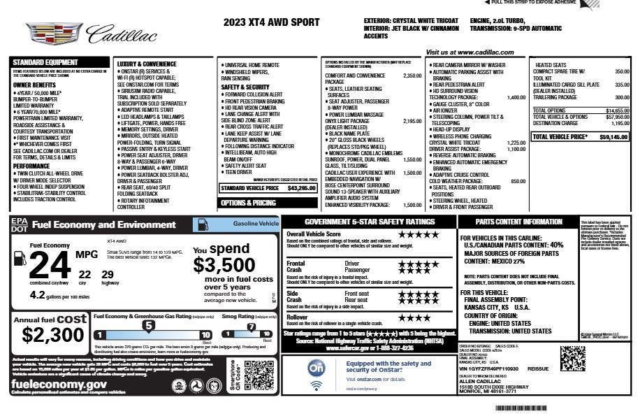 2023 Cadillac XT4 Sport