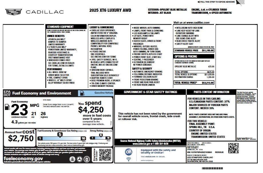 2025 Cadillac XT6 Luxury