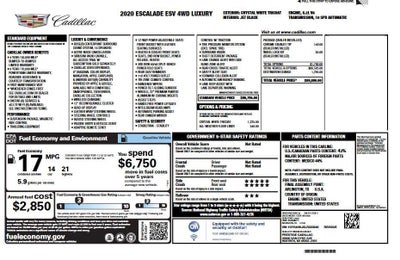 2020 Cadillac Escalade ESV Luxury