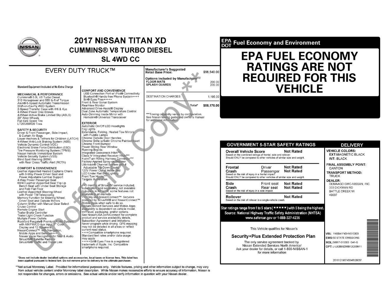 2017 Nissan Titan XD SL