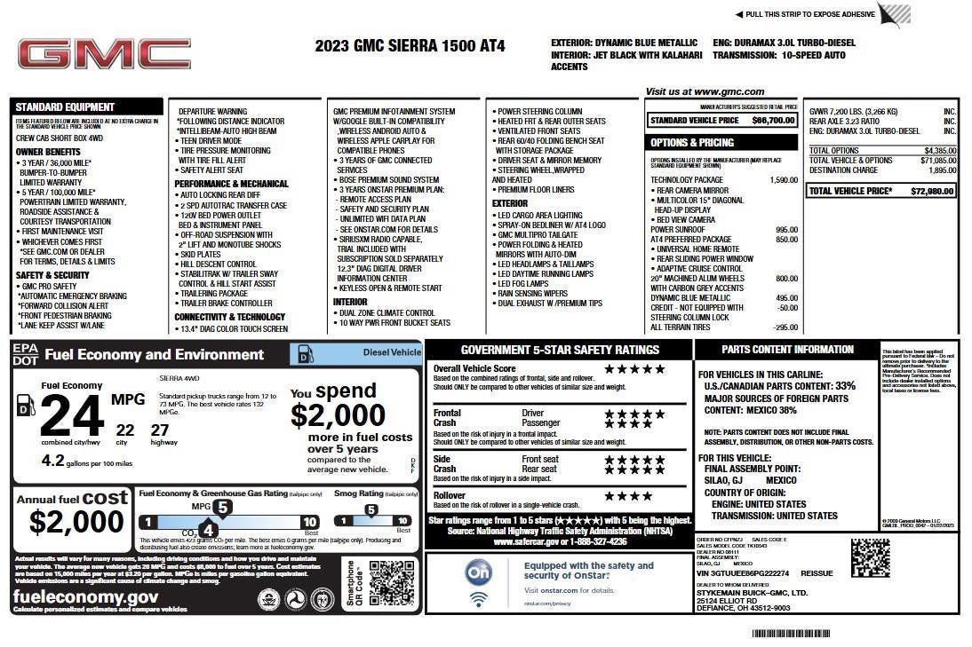 2023 GMC Sierra 1500 AT4