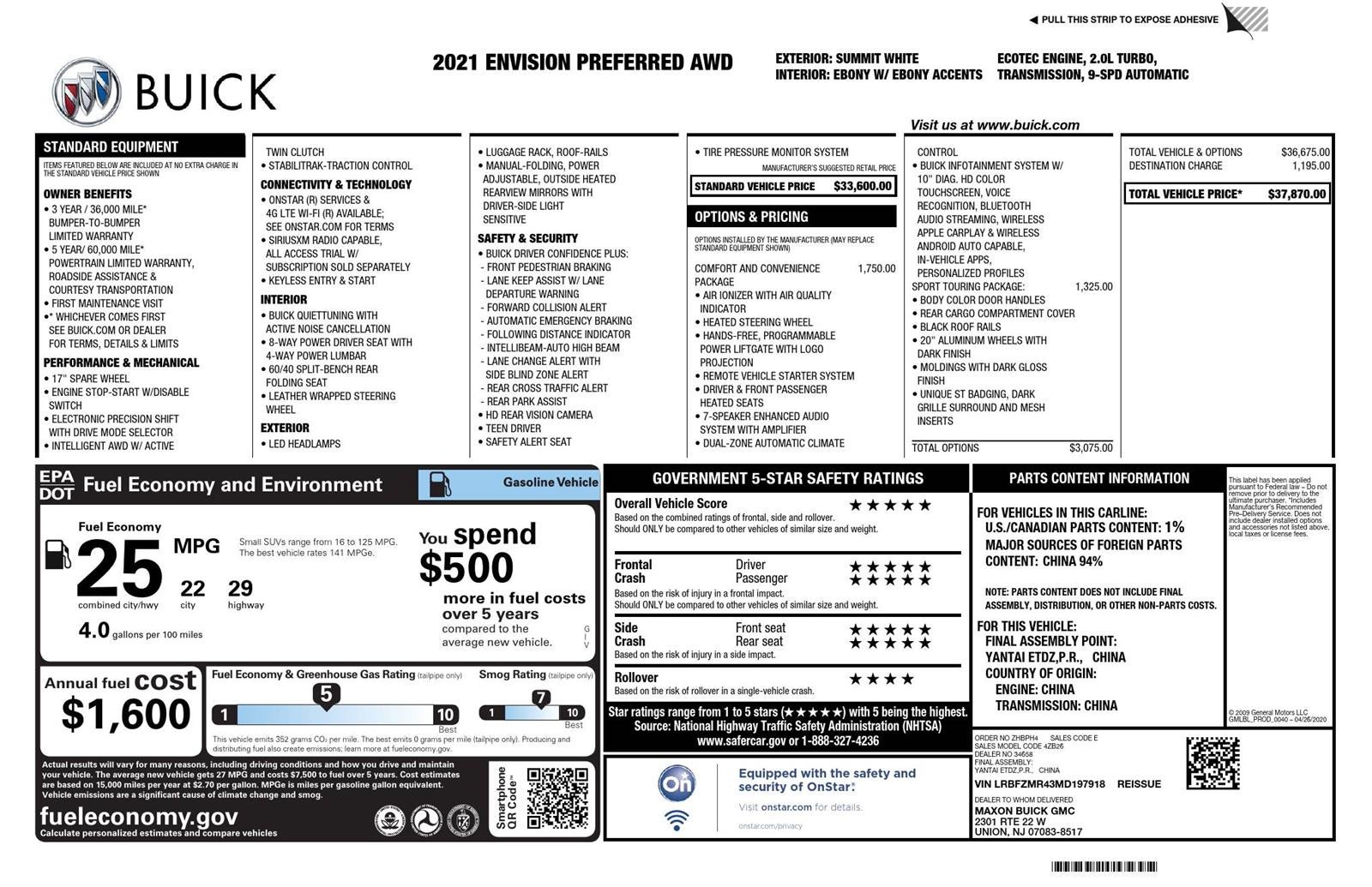 2021 Buick Envision Preferred