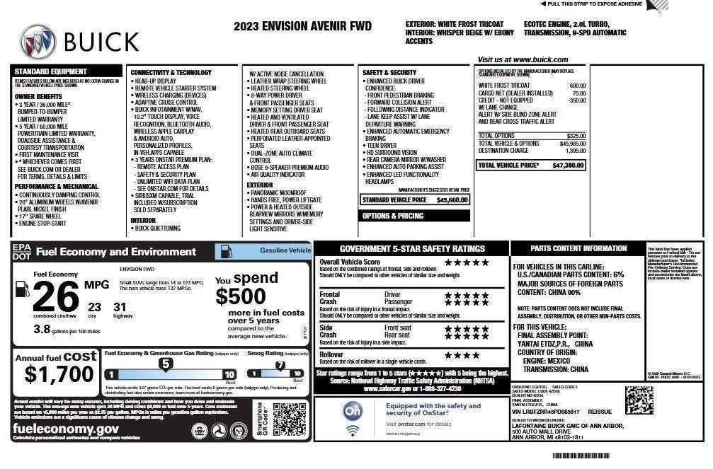 2023 Buick Envision Avenir