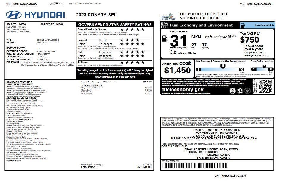 2023 Hyundai Sonata SEL