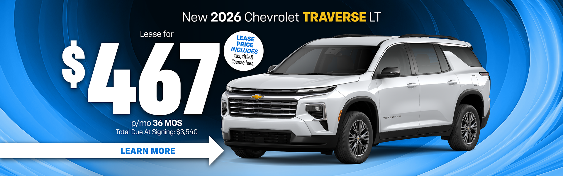 New 2026 Chevrolet Traverse LT