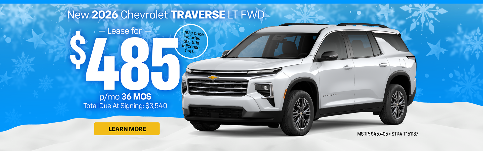 New 2026 Chevrolet Traverse LT