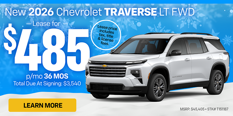 New 2026 Chevrolet Traverse LT