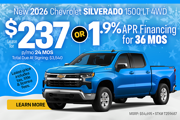 New 2026 Chevrolet Silverado Crew Cab LT