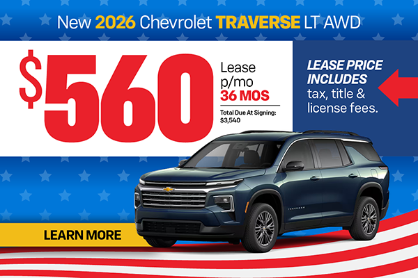 New 2026 Chevrolet Traverse