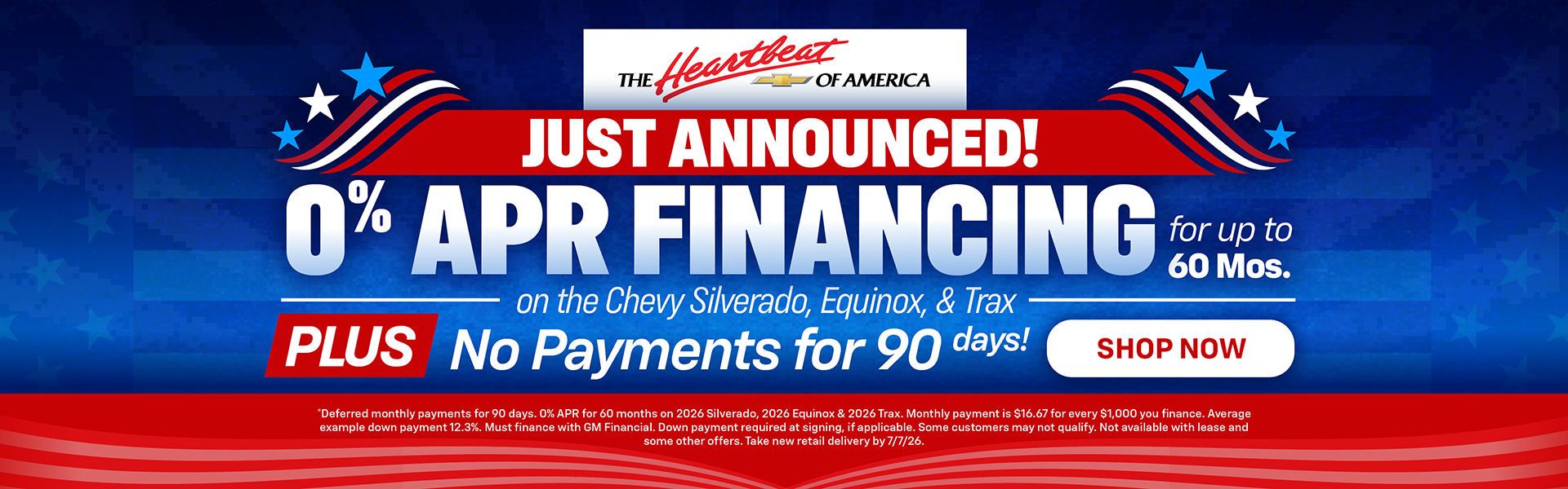 0% APR Fnancing + No Payments